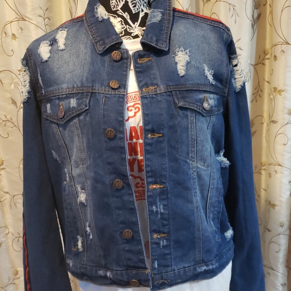 Trim Denim Jeans Jacket